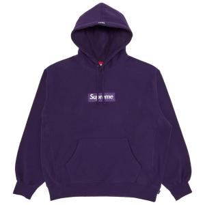 Толстовка Supreme Box Logo Hooded, фиолетовый