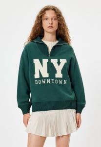 Толстовка HALF ZIPPER Koton, зеленый