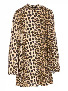 Платье с леопардовым принтом Aniye By, коричневый