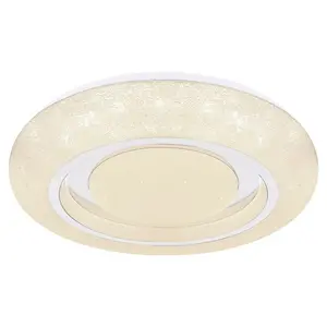 Потолочный светильник LED RADA LED-модуль 1 шт. Потолочная лампа/круглая/гостиная/спальня/искристая Globo Lighting, белый