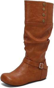 Женские сапоги LYYSKY средней длины с каблуком 5,5 см. Пожалуйста, смотрите таблицу размеров и описание товара. Размеры: US4-US17/EU34-EU50, Yellow(Pu)