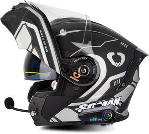 Шлем CYYFULE-888 с откидным верхом, черный / серый