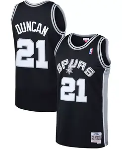 Мужская баскетбольная майка San Antonio Spurs Hardwood Classics 1998-99, модель Tim Duncan, черная Mitchell & Ness