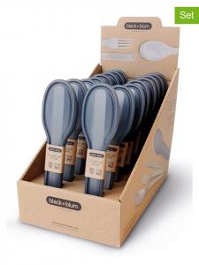 Набор столовых приборов из 4 предметов в серебристо-светло-сером цвете Black+Blum