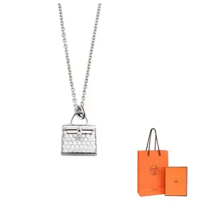 Кулон Kelly с бриллиантами, унисекс HERMES, серебряный