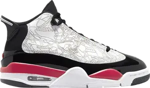 Кроссовки Jordan Dub Zero GS Fire Red, белый