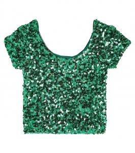 Укороченный топ с пайетками в виде раков The Animals Observatory, зеленый