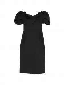 Платье миди с объемными рукавами Liviana Conti, черный