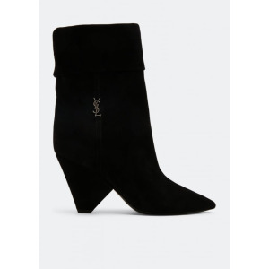 Ботильоны SAINT LAURENT Niki booties, черный