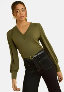 Топ с длинными рукавами Love & Roses, Olive Green