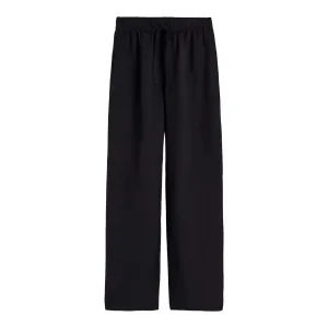 Брюки H&M Linen-blend Pull-on, черный