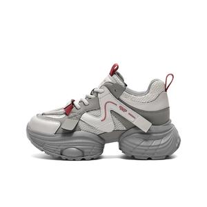 Низкие массивные кроссовки женские серые BELLE, Gray