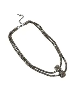 Женское многослойное ожерелье «Зеркало» Sohi, grey