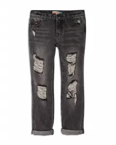 Джинсы-бойфренды с эффектом потертости, винтажные, черные Vintage Havana