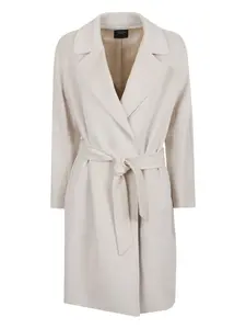 Пальто с поясом Weekend Max Mara, нейтральный
