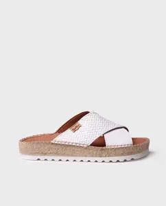 Женские открытые эспадрильи на плоской подошве из однотонной ткани Toni Pons, белый