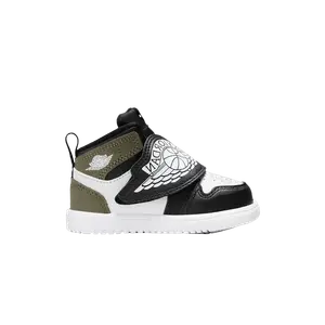 Кроссовки Sky Jordan 1 TD 'Black Toe Medium Olive', черный