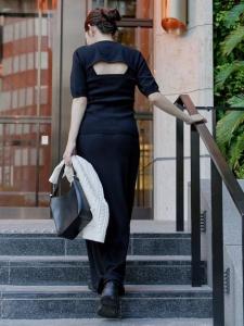 Вязаное платье с бюстье Miesrohe, цвет Blk[009]