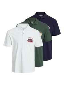 Футболка JACK & JONES LOGO, темно-синий/пихта/белый