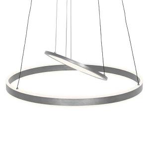 Подвесной светильник Steinhauer Ringlux Typ B, серебро - алюминий - акриловое стекло - 60 x 150 x 60 см