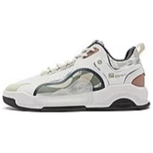 QIAODAN Кроссовки для скейтбординга Zhang Craziness IV с низким верхом, устойчивые к скольжению, мужские, цвет белый/умбра