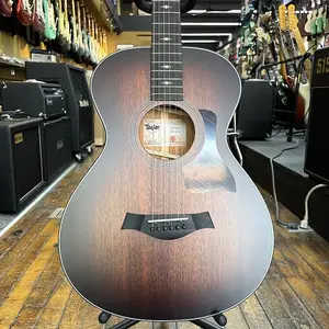 Taylor-guitars Акустико-электрогитара Taylor 322e с 12 ладами, полностью из красного дерева, оттенок Edgeburst, с твердым кейсом