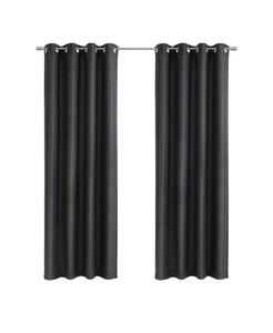 Абстрактная светофильтрующая эксклюзивная геометрическая жаккардовая штора на люверсах, 52" x 84", угольно-серый цвет Habitat, Charcoal