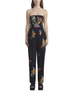 Lafayette 148 New York Вышитый комбинезон без бретелей, черный