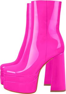 Ботильоны на толстой платформе с высокими каблуками Onlymakerheels, Pink V