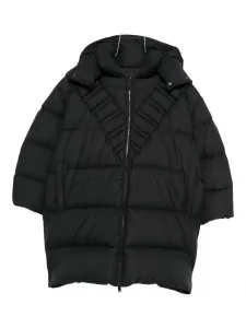 Объемное пальто с капюшоном Raxxy, черный