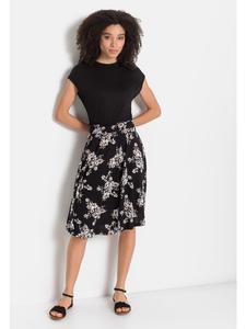 Платье до колена LASCANA Jerseykleid, цвет schwarz-creme-bedruckt