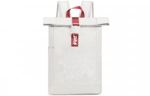 Нейлоновый рюкзак унисекс для студентов DRACONITE с контрастной серо-красной отделкой