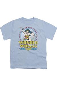 DC Comics Wonder Woman Звезда Острова Рай футболка с коротким рукавом для детей Gildan, светло-голубой