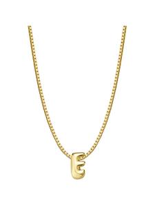 Glanzstücke München Серебряное колье в виде буквы Е с отделкой из желтого золота