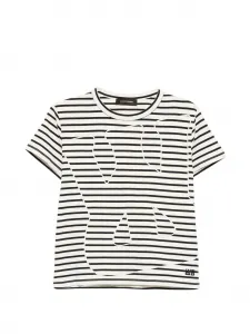 Футболка в полоску с графическим принтом Wales Bonner, белый