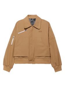 GCDS парусиновая куртка-рубашка, нейтральный