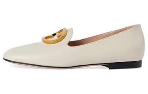 Туфли женские Gucci Blondie Logo-plaque, белый