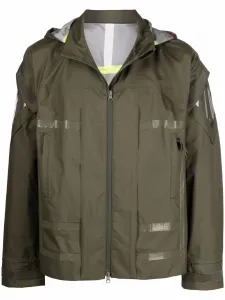 Куртка с капюшоном и принтом Undercover, зеленый