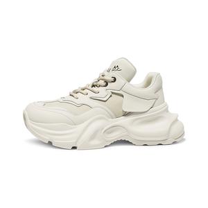 Амортизирующие устойчивые к истиранию легкие увеличивающие рост стельки низкие массивные кроссовки Coup De Foudre, экрю