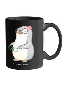 Кружка Сердце оптика без слов в черном цвете Mr. & Mrs. Panda