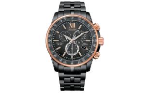 CITIZEN Мужские часы с солнечным кварцевым механизмом, черный циферблат, ремешок из нержавеющей стали, CB5884 88H