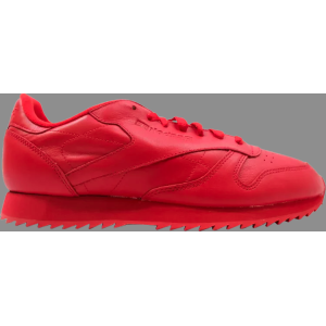 Кроссовки classic leather ripple mono 'scarlet red' Reebok, красный