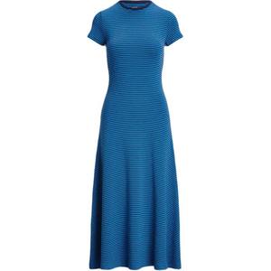 Polo Ralph Lauren Женское платье с коротким рукавом SS24 темно-синее