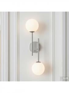 Home24 Настенный светильник RIGI на батарейках, белый/хромированный