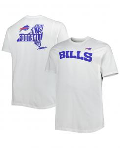 Мужская фирменная белая футболка buffalo bills big and tall hometown collection hot shot Fanatics, белый