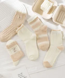 Девичьи носки из хлопковой смеси, набор из 5 пар Aimoha - Select -, цвет Beige