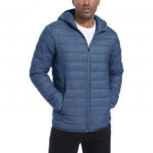Куртка Tacvasen Hooded Puffer Water-Repellent Down Alternative, серо-голубой