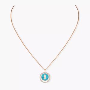 Колье Messika Lucky Move SM, розовое золото/бриллианты/бирюза