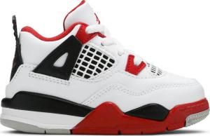 Кроссовки Air Jordan 4 Retro OG TD Fire Red 2020, белый