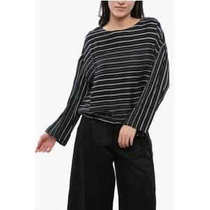 Блуза из смеси льна VARSITY в сбалансированную полоску Woolrich, Black